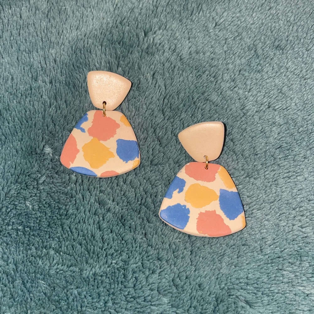 Handmade clay earrings